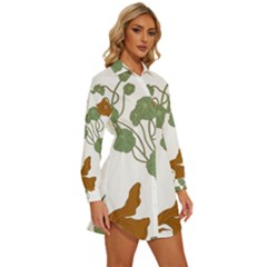 Womens Long Sleeve Shirt Dress 