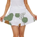 Nasturtium Flowers Plant Leaves Women s Skort