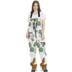 Nasturtium Flowers Plant Leaves Women s Front Zip Ski And Snowboard Bib Pants