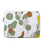 Nasturtium Flowers Plant Leaves 13  Vertical Laptop Sleeve Case With Pocket