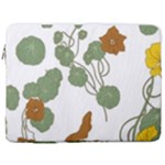 Nasturtium Flowers Plant Leaves 17  Vertical Laptop Sleeve Case With Pocket