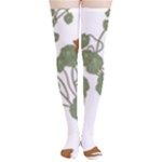 Nasturtium Flowers Plant Leaves Thigh High Stockings