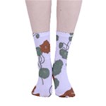 Nasturtium Flowers Plant Leaves Smooth Crew Length Tube Socks