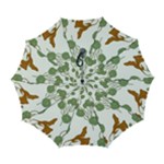 Nasturtium Flowers Plant Leaves Automatic Folding Umbrella with Case (Large)