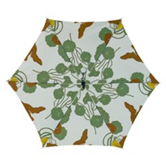 Nasturtium Flowers Plant Leaves Automatic Folding Umbrella with Case (Small) from ArtsNow.com