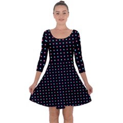 Quarter Sleeve Skater Dress 