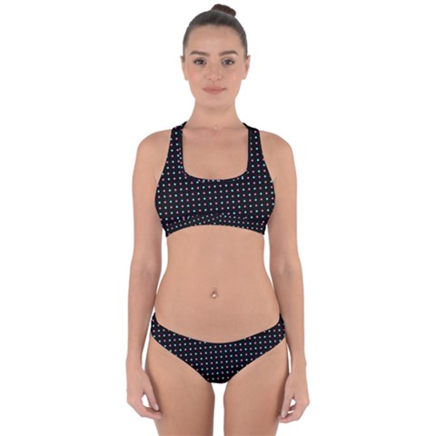 Pattern Dots Wallpaper Seamless Cross Back Hipster Bikini Set from ArtsNow.com