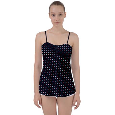 Pattern Dots Wallpaper Seamless Babydoll Tankini Top from ArtsNow.com