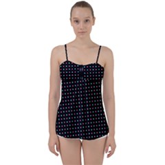 Pattern Dots Wallpaper Seamless Babydoll Tankini Top from ArtsNow.com