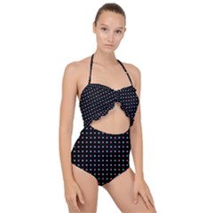 Scallop Top Cut Out Swimsuit 