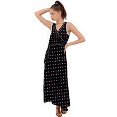 V-Neck Chiffon Maxi Dress 