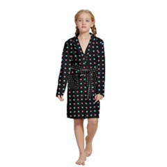 Pattern Dots Wallpaper Seamless Kids  Long Sleeve Velvet Lounge Robe from ArtsNow.com