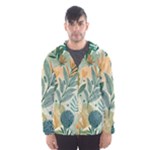 Leaves Pattern Flora Men s Hooded Windbreaker