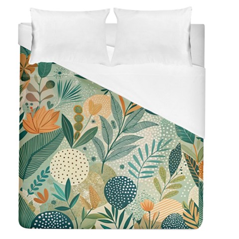 Leaves Pattern Flora Duvet Cover (Queen Size) from ArtsNow.com