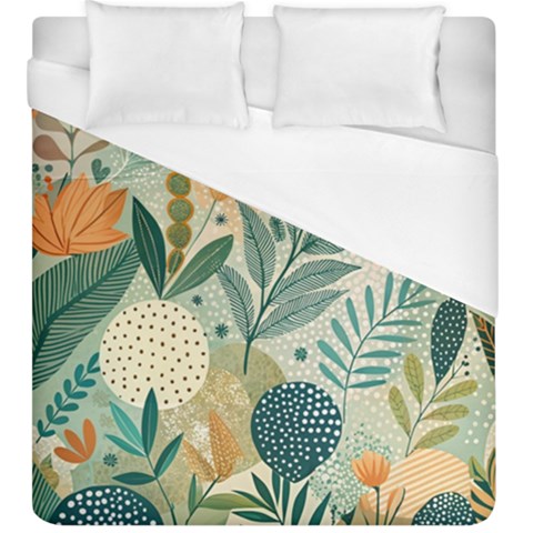 Leaves Pattern Flora Duvet Cover (King Size) from ArtsNow.com