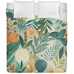 Leaves Pattern Flora Duvet Cover Double Side (California King Size) from ArtsNow.com