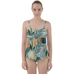 Twist Front Tankini Set 