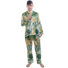 Men s Long Sleeve Satin Pajamas Set 