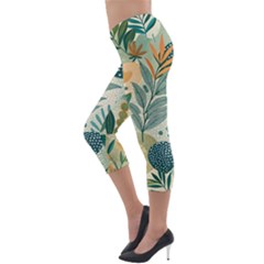 Lightweight Velour Capri Leggings  