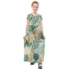 Kids  Short Sleeve Maxi Dress 