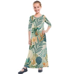 Kids  Quarter Sleeve Maxi Dress 