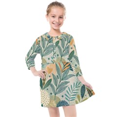 Kids  Quarter Sleeve Shirt Dress 