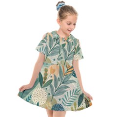 Kids  Short Sleeve Shirt Dress 