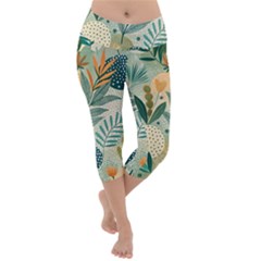 Lightweight Velour Capri Yoga Leggings 