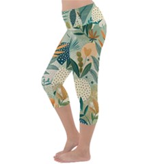 Lightweight Velour Capri Yoga Leggings 