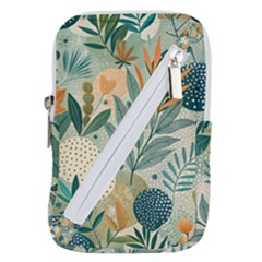 Leaves Pattern Flora Belt Pouch Bag (Small) from ArtsNow.com