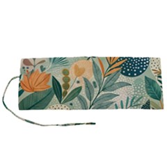 Leaves Pattern Flora Roll Up Canvas Pencil Holder (S) from ArtsNow.com