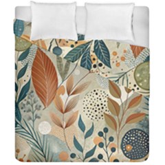 Leaves Pattern Floral Duvet Cover Double Side (California King Size) from ArtsNow.com