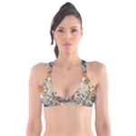 Leaves Pattern Floral Plunge Bikini Top