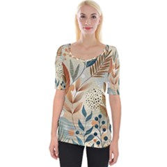 Wide Neckline T-Shirt 