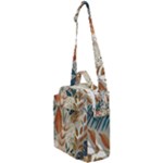 Leaves Pattern Floral Crossbody Day Bag