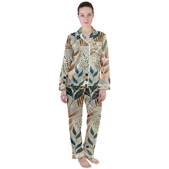 Women s Long Sleeve Satin Pajamas Set 