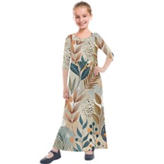 Kids  Quarter Sleeve Maxi Dress 