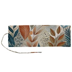 Leaves Pattern Floral Roll Up Canvas Pencil Holder (M) from ArtsNow.com