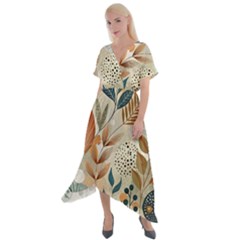 Cross Front Sharkbite Hem Maxi Dress 