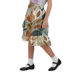 Kids  Ruffle Flared Wrap Midi Skirt 