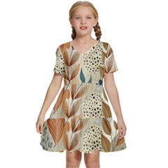 Kids  Short Sleeve Tiered Mini Dress 