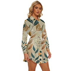 Womens Long Sleeve Shirt Dress 