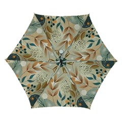 Leaves Pattern Floral Automatic Folding Umbrella with Case (Small) from ArtsNow.com