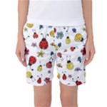 Seamless Pattern Nature Flowers Women s Basketball Shorts