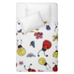 Seamless Pattern Nature Flowers Duvet Cover Double Side (Single Size)