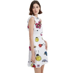 Cocktail Party Halter Sleeveless Dress With Pockets 