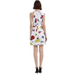 Cocktail Party Halter Sleeveless Dress With Pockets 