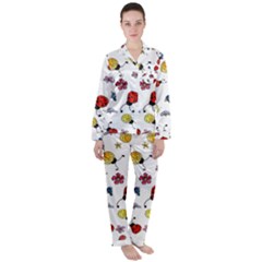 Women s Long Sleeve Satin Pajamas Set 