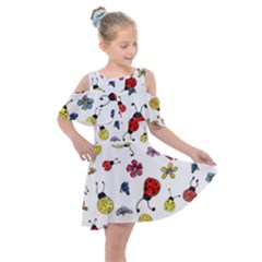 Kids  Shoulder Cutout Chiffon Dress 