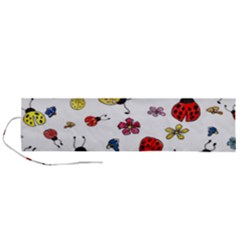 Seamless Pattern Nature Flowers Roll Up Canvas Pencil Holder (L) from ArtsNow.com